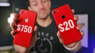 Красный чехол для iPhone за 20 долларов против красного iPhone 7 за 750 долларов