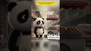 Kasihan! Anak Panda Jualannya Sepi, Dagangannya Berantakan di Jalan 😢🐼