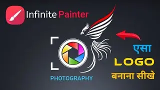 Photography Logo Design Tutorial || For PNG By Infinite Painter  Photography Logo Kaise banaye Hindi