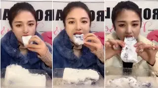 ❄️«ASMR REFROZEN FOAM ICE EATING SQUEAKY BITES (Only Bites)»❄️
