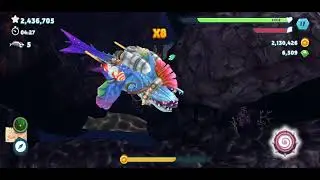 Treasure map pieces - Spike Thrower - but only 3/4 items. Hungry shark evolution.