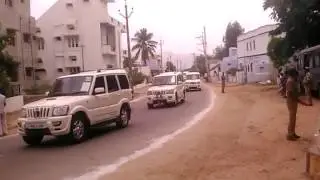 Dharmavaram MLA Gonuguntla Suryanarayana ( Varadapuram Suri) convoy