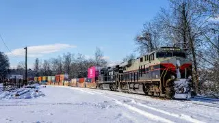 NS 8101 Central of Georgia Heritage Unit Leading 268 On the Lehigh Line