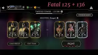 MK mobile Fatal 125 + 136 Twisted Tower (hardest between 120 - 140 )