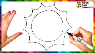 How To Draw The Sun Step By Step ☀️ Sun Drawing Easy