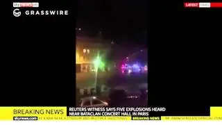 Raw video: Gunfire heard outside Bataclan concert hall in Paris
