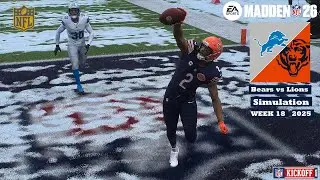 Madden 26 Chicago Bears vs Detroit Lions WEEK 18 Sim 2025 PS5 Game Play