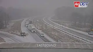 Arkansas: Tractor Trailer Driving Too Fast In Snow, Forced To Go Off Road To Avoid Crashing