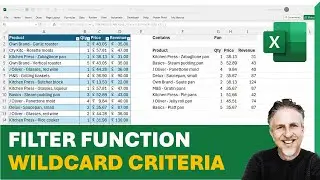 Excel FILTER Function with WILDCARD Criteria: Partial Match, Contains, Begins With, Ends With