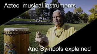 Aztec musical instruments and symbols