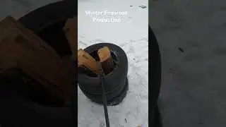 Winter Firewood Production  #youtube #youtubeshorts #short #shorts #video #nature #work #workout