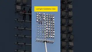 Stadium light installation view#cricket #shorts
