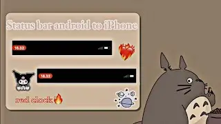 Inoty Red Color Clock | Status Bar Android to iPhone