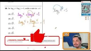[UFRGS 2018] 35 - Se log3 x + log9 x =1, ent&atilde;o o valor de x &eacute;