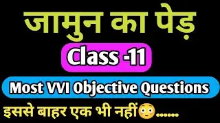 जामुन का पेड़ Most Important objective Question, Class 11 Hindi chapter 8 MCQ Question