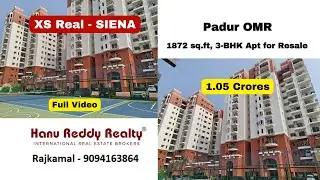 Just 1.05 Crores - XS real SIENA - Padur OMR - 3-BHK Apartment for Resale