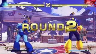 STREET FIGHTER V - RYU (MEGAMAN) VS RASHID (AIRMAN) I CAN'T DEFEAT AIRMAN