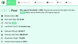 UBIQ MINING POOL IS DOWN TO 590 MINERS - CHECK YOUR MINERS NOW!