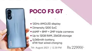Poco F3 GT INDIA Launch Date | Price Specifications