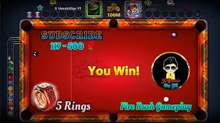 8 Ball Pool Fire Rush New 100M Table !! Archangel Cue 😱