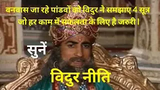 पांडवों को वनवास जाते समय विदुर द्वारा कौन सी 4 नीतियाँ बताई गई थी? विदुर नीति l महाभारत l पांडव l