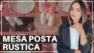 MESA POSTA: COMO MONTAR MESA POSTA R&Uacute;STICA? Ideal para CHURRASCO, ALMO&Ccedil;O &Aacute;REA EXTERNA OU NA CH&Aacute;CARA
