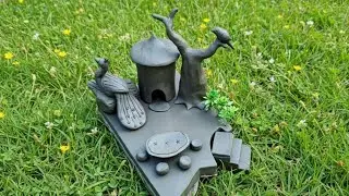 How to make a clay house, miniature a clay house, 