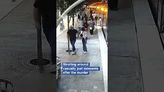 Ukrainian refugee murder suspect seen after killing
