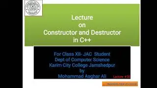 Constructor & Destructor