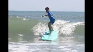 Kid Surfing Lesson in Daytona Beach 4-15-24 @Daytonabeachoceansportsvideos