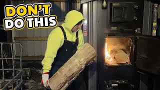 Самый неэффективный способ сжигания дров.