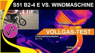 Simson S51 B2-4 E mit 60 ccm und VAPE Z&uuml;ndung vs. Windmaschine der Feuerwehr | Infrarot Analyse