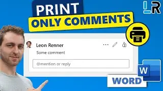 How to Print ONLY Comments in Word - 1 MINUTE