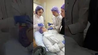 АирисКом студенты учатся: филлер, разметка лица перед практикой.