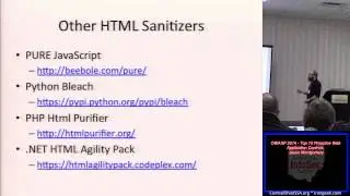 OWASP03 OWASP 2014 Top 10 Proactive Web Application Controls Jason Montgomery