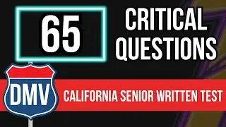 California DMV Written Test 2026 for Seniors (65 Difficult Questions)