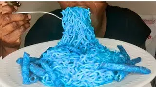 EXTREME Blue Taki Fire Noodles Challenge | Nikocado Avocado Meltdown!