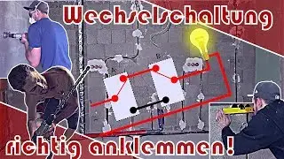 Wechselschaltung anklemmen │ anschlie&szlig;en │ Funktionsweise Wechselschalter