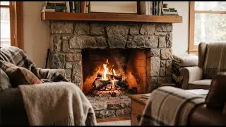 Cozy Fireplace 🔥 Calm Music for Relaxation, Sleep & Stress Relief (4K)