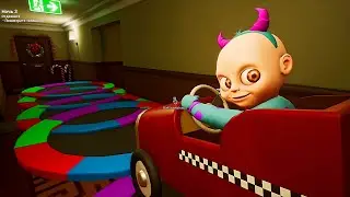 ЗАПУСТИЛ ХАСТУРА НА МАШИНЕ В БАТУТЫ В ИГРЕ The Baby In Yellow