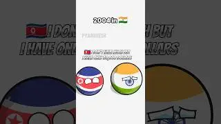 Индия 🇮🇳и Северная Корея🇰🇵 помогают друг другу💓 #countryballs