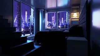 Rainy Night in a High-Rise Apartment | City Rain Sounds for Deep Sleep