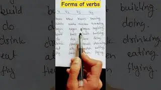 Forms of verbs #oldstylelearning #english #grammar #formsofverbs