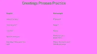 Intro & Greetings in Rukwangali