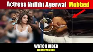 Nidhhi Agerwal Mobbed By Fans During The Raja Saab song launch event | nidhhi agerwal mobbed video