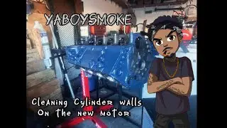 CLEANING SURFACE RUST OUT CYLINDER WALLS ON MY NEW MOTOR ‼️(383 stroker) 🔥