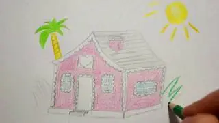 Haus zeichnen lernen - Malen f&uuml;r Kinder