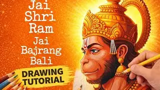 Bajrangbali drawing - Hanuman drawing//Easy Chitra