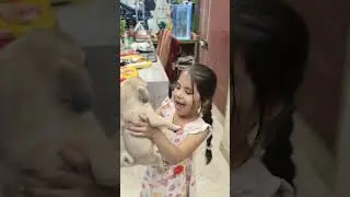 A little @girl expressing the joy of meeting her #pet .....