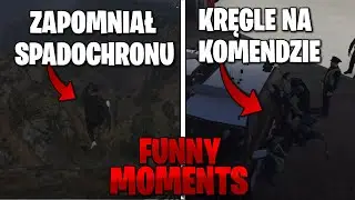 GTA RP | KRĘGLE NA KOMENDZIE, SKOK BEZ SPADOCHRONU | STREFA RP | Funny Moments #8